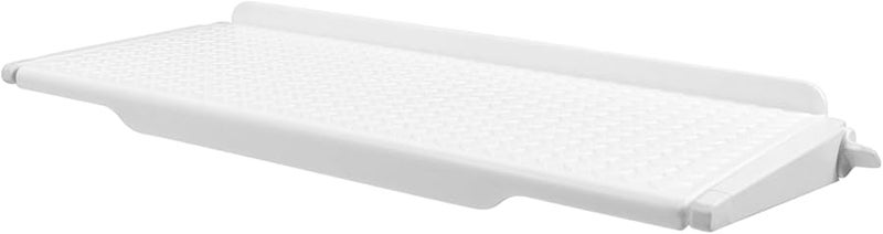 حامل شاشة كبير أبيض قابل للتعديل رف بدون حفر تركيب صينية تخزين - Image 1